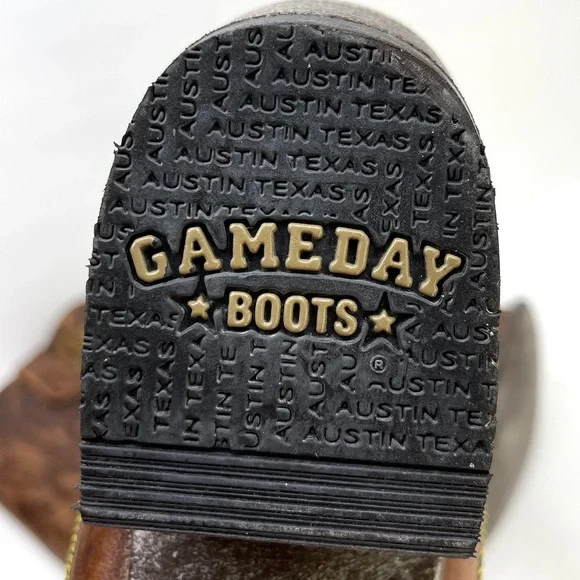 GAMEDAY BOOTS Baylor University Bears Embroidered Cowboy Boots NEW Size 10 Brown